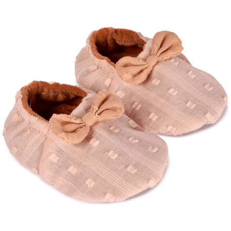 Coffret doudou et chaussons mina marron (0-6 mois) Marron, rose 2 - vertbaudet enfant 