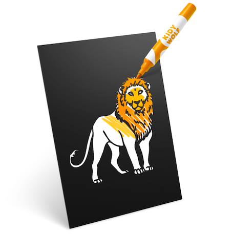 Kit création déco murale lumineuse kidyneon animaux Noir 2 - vertbaudet enfant 