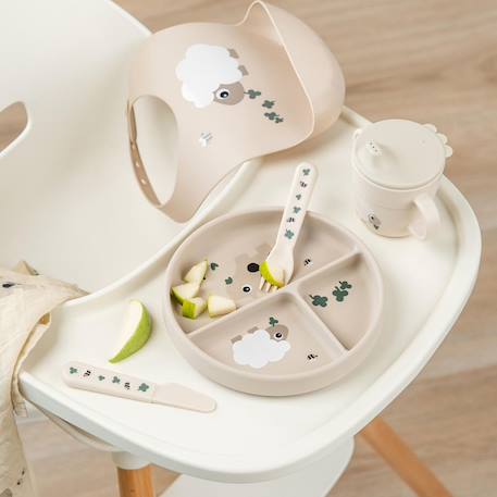 Assiette à compartiments stick&stay tiny farm sable Sable 3 - vertbaudet enfant 