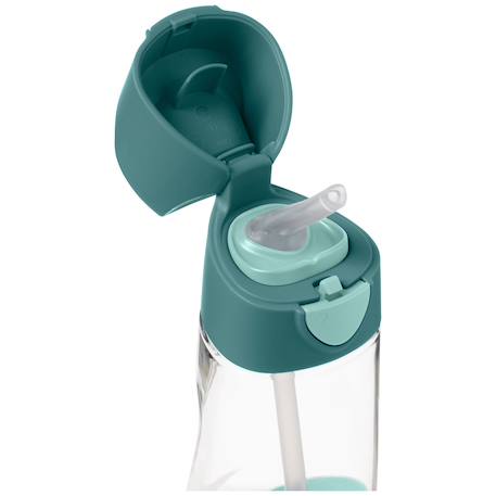 Gourde en tritan avec paille indigo (450 ml) Rose+Vert 10 - vertbaudet enfant 