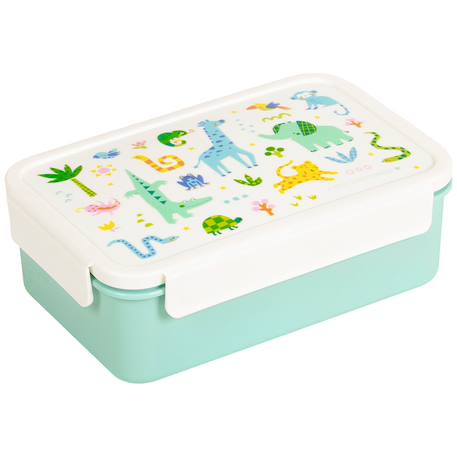 Lunch box jungles Blanc, vert, bleu 1 - vertbaudet enfant 