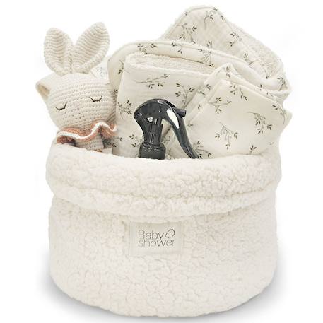 Panier de toilette mouton (22 cm) Ecru 2 - vertbaudet enfant 