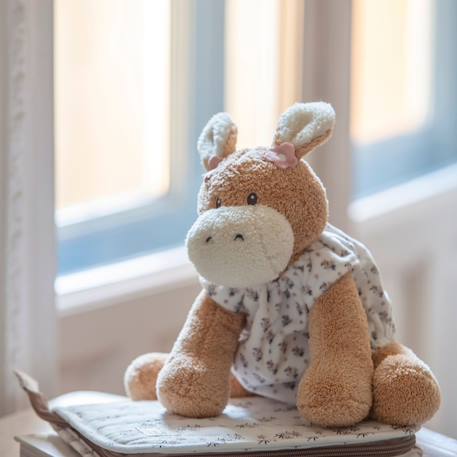 Âne en peluche botton fleurs Beige 6 - vertbaudet enfant 