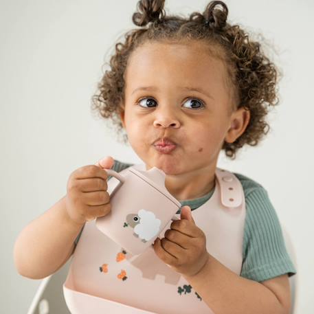 Tasse à bec à 2 anses en silicone tiny farm Rose 4 - vertbaudet enfant 