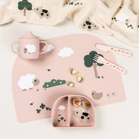 Tasse à bec à 2 anses en silicone tiny farm Rose 6 - vertbaudet enfant 