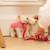 Peluche Elliot le chien avec manteau et laisse 21 x 18 cm Beige, rouge, blanc 5 - vertbaudet enfant 