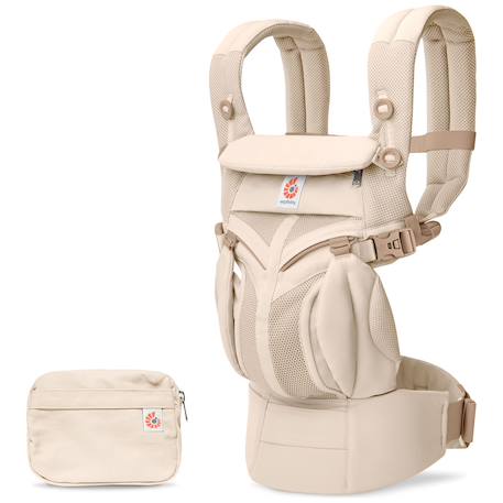 Porte bébé omni classic mesh natural Beige+Vert 2 - vertbaudet enfant 