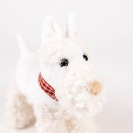 Lola le chien en peluche 17 cm Blanc 2 - vertbaudet enfant 