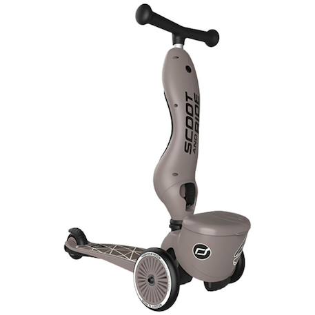 Porteur évolutif en highwaykick 1 lifestyle brown lines Gris, noir 3 - vertbaudet enfant 