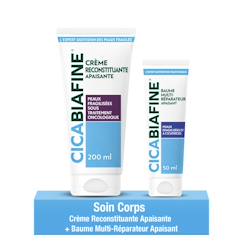 Puériculture-Duo hydratation quotidienne – baume hydratant pompe 400 ml & baume multi-réparateur apaisant 50 ml cica