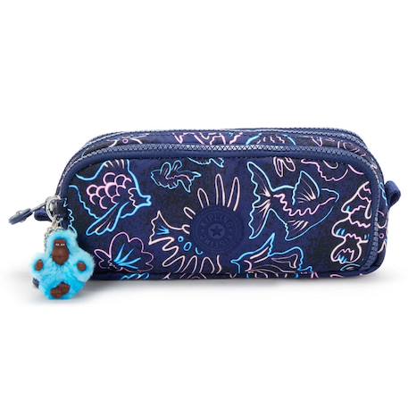 Trousse à crayons nylon 3 zips 32 emplacements Bleu / gris+Bleu / noir+Bleu / rose+Bleu aqua+Gris / bleu 8 - vertbaudet enfant 