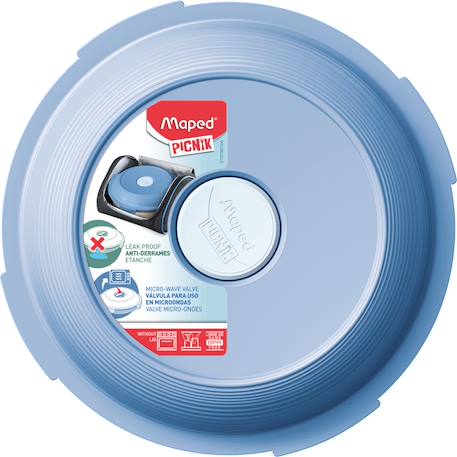 Assiette à déjeuner en verre Ardoise / gris+Bleu / bleu gris 4 - vertbaudet enfant 