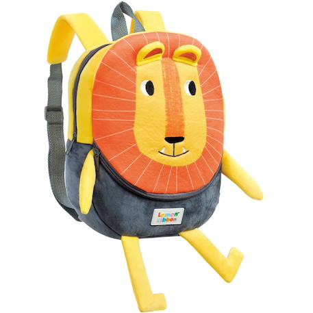 Sac à dos maternelle en peluche Bleu ciel+Jaune+Jaune lion+Multicolore 5 - vertbaudet enfant 