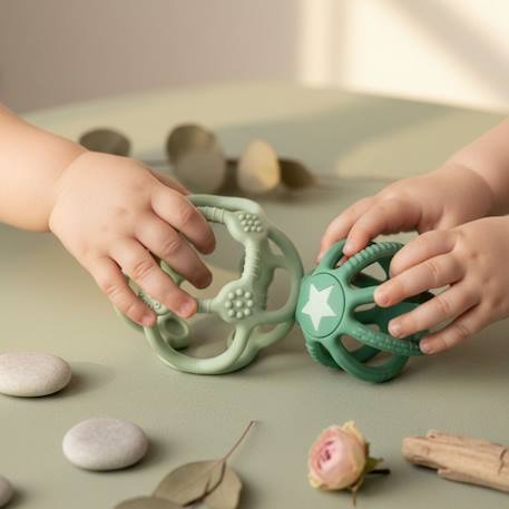 Lot de 2 balles sensorielles en silicone Vert 3 - vertbaudet enfant 