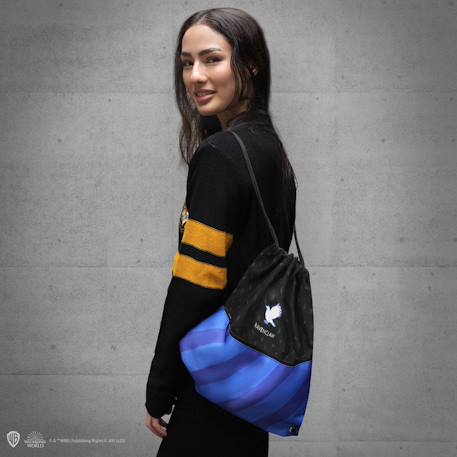 Sac à dos à cordon serdaigle - harry potter Bleu|noir 2 - vertbaudet enfant 