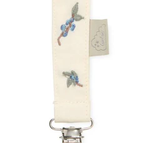 Attache sucette brodé blueberries Bleu, marron, banc 2 - vertbaudet enfant 