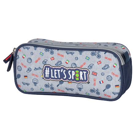 Garçon-Accessoires-Trousse rectangulaire 22 cm à 2 compartiments