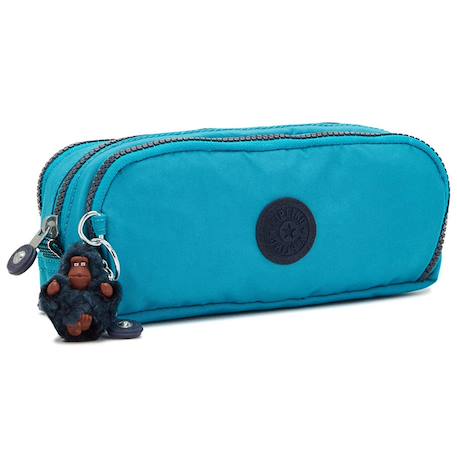 Trousse à crayons nylon 3 zips 32 emplacements Bleu / gris+Bleu / noir+Bleu / rose+Bleu aqua+Gris / bleu 5 - vertbaudet enfant 