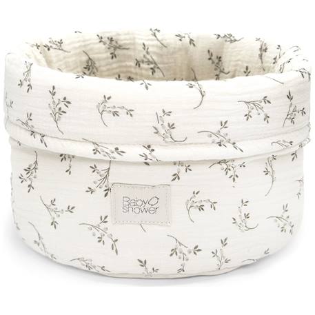 Panier de toilette olive bloom (22 cm) Blanc, rose, noir 1 - vertbaudet enfant 