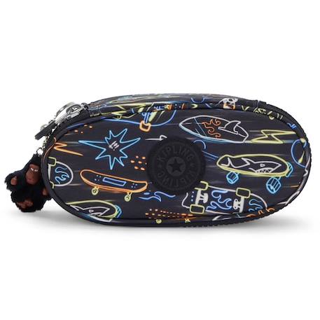 Trousse fille zippée nylon duobox kipling organisation 14 porte-stylos Bleu / rose+Gris / vert+Noir / bleu / blanc+Noir / bleu / gris 10 - vertbaudet enfant 