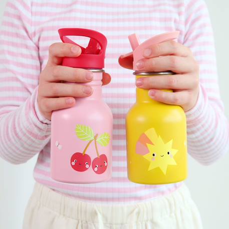 Gourde isotherme etoile (350 ml) Jaune, rose 6 - vertbaudet enfant 