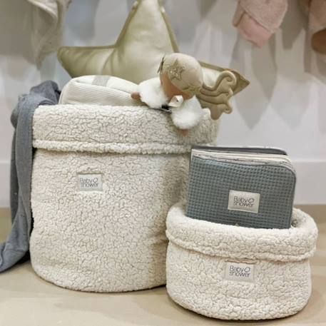 Panier de toilette mouton (18 cm) Ecru 3 - vertbaudet enfant 