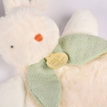 Doudou lapin bonbon (25 cm) Blanc, bleu+Blanc, vert 11 - vertbaudet enfant 