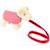 Peluche Elliot le chien avec manteau et laisse 21 x 18 cm Beige, rouge, blanc 1 - vertbaudet enfant 