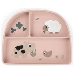 Puériculture-Assiette à compartiments ventouse tiny farm