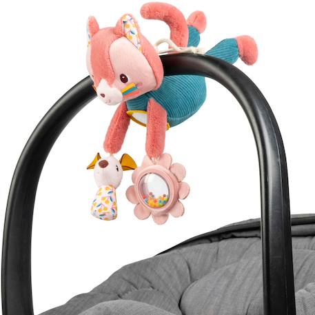 Peluche d'activités acti-nomade jeanne Rose, bleu, jaune 2 - vertbaudet enfant 