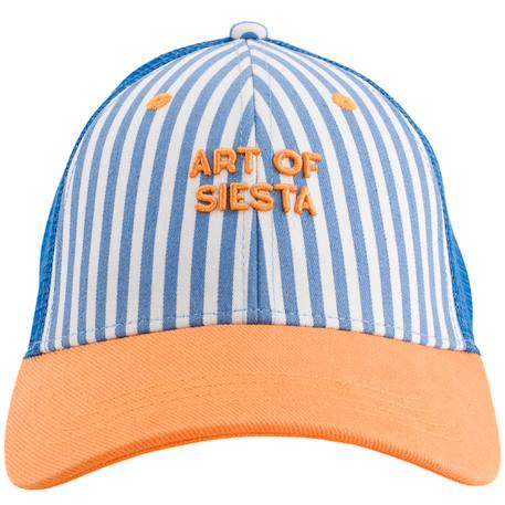 Casquette enfant trucker rayée art of siesta (3-6 ans) Bleu, orange 3 - vertbaudet enfant 