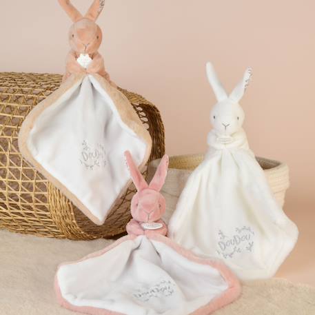 Doudou bébé tout doux avec mouchoir – compagnon rassurant et facile à emporter dès la naissance Rose 4 - vertbaudet enfant 