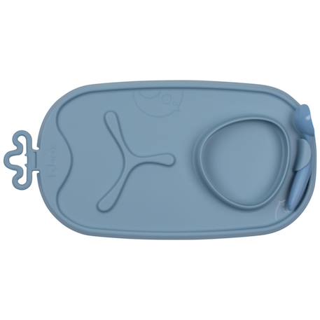 Tapis de repas roll and go Bleu+Vert d'eau 1 - vertbaudet enfant 
