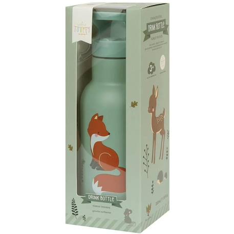 Gourde isotherme amis de la forêt Vert d'eau, orange, noir 5 - vertbaudet enfant 