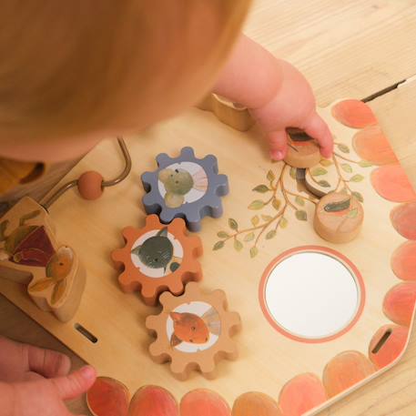 Tableau d'activités bébé en bois Beige, orange, bleu 5 - vertbaudet enfant 