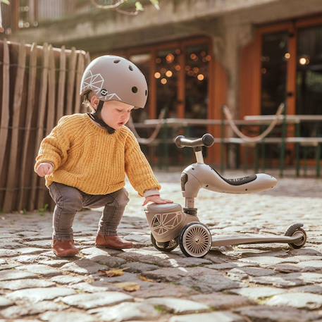 Porteur évolutif en highwaykick 1 lifestyle brown lines Gris, noir 5 - vertbaudet enfant 