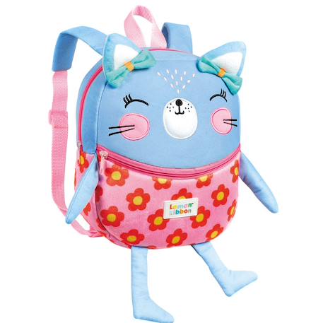 Sac à dos maternelle en peluche Bleu ciel+Jaune+Jaune lion+Multicolore 1 - vertbaudet enfant 