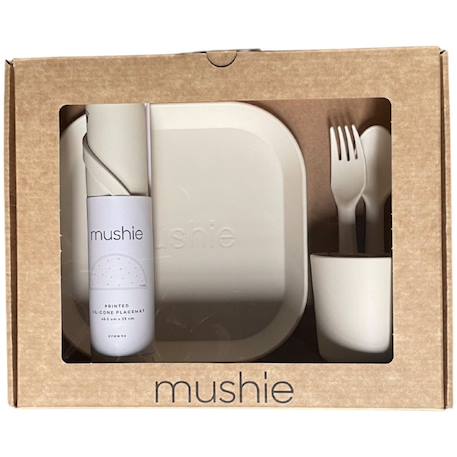 Coffret repas en silicone blush (3 pièces) Ecru 2 - vertbaudet enfant 