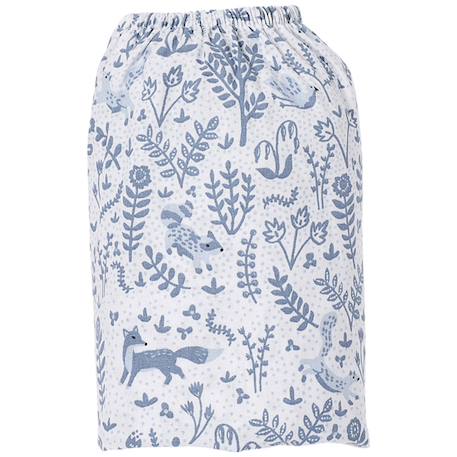 Drap housse pour matelas forêt (60 x 120 cm) Bleu, blanc 1 - vertbaudet enfant 