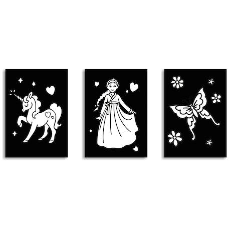 Kit création déco murale lumineuse kidyneon once upon a time Noir 3 - vertbaudet enfant 