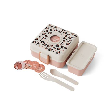 Boite à sandwich et goûter 850ml snacky Bleu dino+Bleu infinity+Bleu wolf+Cannelle fox+Rose birds+Rose blush+Rose leopard+Vert forest+Vert raccoon 37 - vertbaudet enfant 