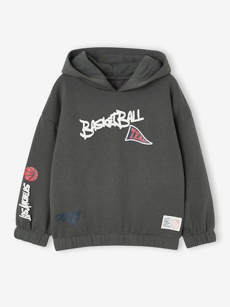 Sweat à capuche garçon manches longues lichen 1 - vertbaudet enfant 
