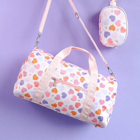 Sac de voyage cœurs Rose, orange, violet 4 - vertbaudet enfant 