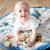Tapis de jeu 2 en 1 noomad organic soft puce et pilou moulin roty Blanc, bleu, jaune 3 - vertbaudet enfant 