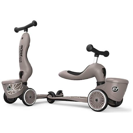 Porteur évolutif en highwaykick 1 lifestyle brown lines Gris, noir 1 - vertbaudet enfant 