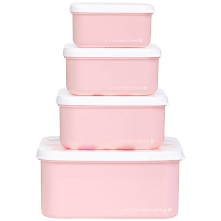 Lot de 4 boîtes à goûter cœurs Rose, orange, violet 3 - vertbaudet enfant 