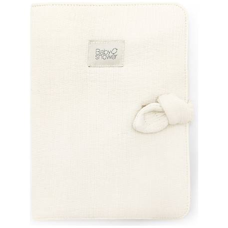 Protège carnet de santé knot liberty ivory powder Ecru 1 - vertbaudet enfant 