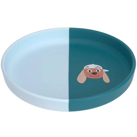 Assiette en silicone tiny team chien Bleu 1 - vertbaudet enfant 