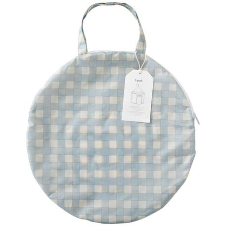 Tente de jeu en tissu recyclé vichy Beige, écru+Bleu, écru 8 - vertbaudet enfant 