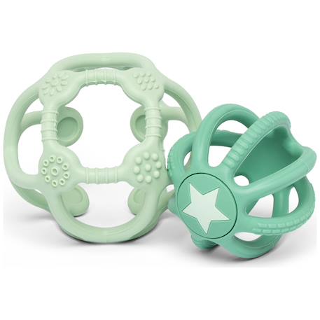 Lot de 2 balles sensorielles en silicone Vert 2 - vertbaudet enfant 
